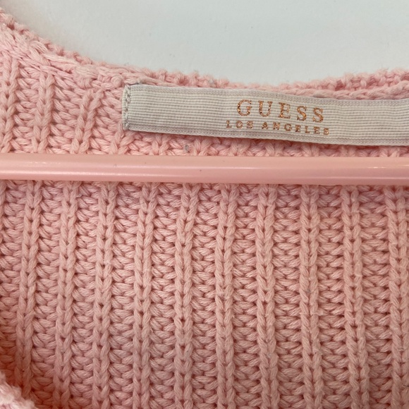 Guess Pink Knit Women’s Sweater w/Zippers sz S M - Picture 2 of 4